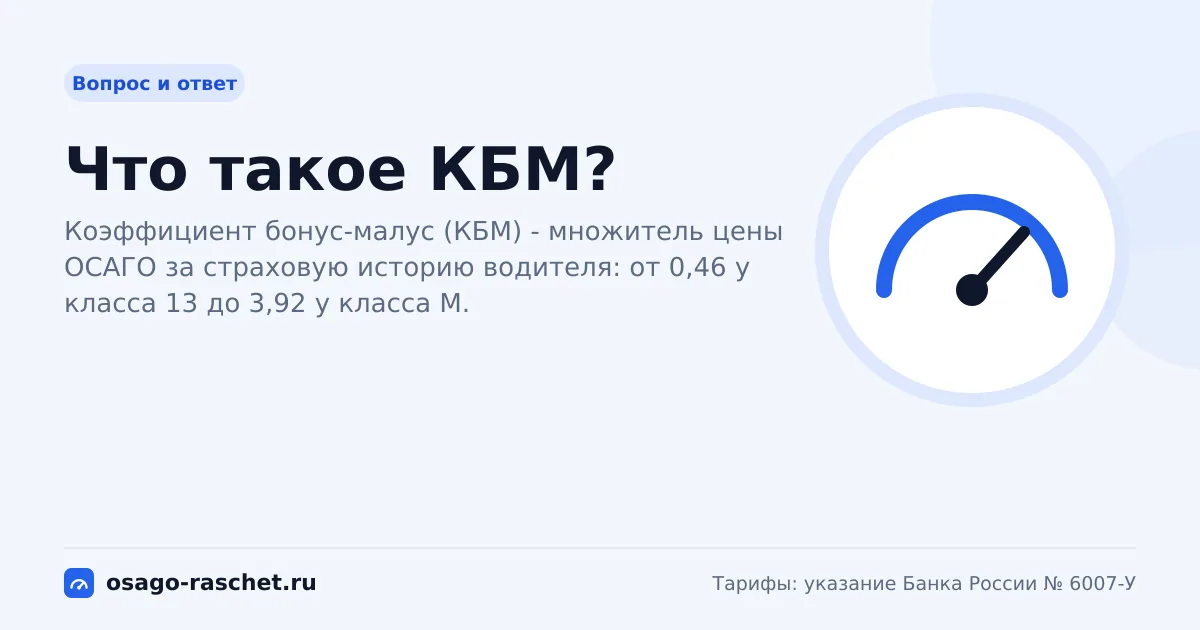 Что такое КБМ? | ОСАГО