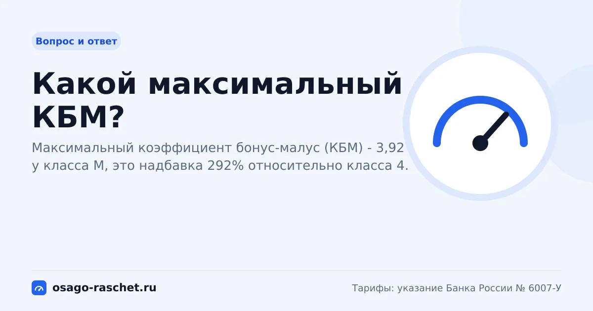 Какой максимальный КБМ? | ОСАГО